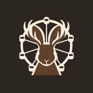 Jackalope Carnival logo for a weird history and folklore podcast